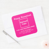 Business Hanukkah Pink Square Sticker (Envelop)