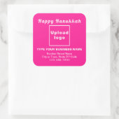 Business Hanukkah Pink Square Sticker (Tas)