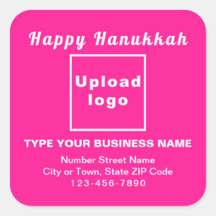 Business Hanukkah Pink Square Sticker