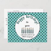 Business Happy Birthday Coupon Briefkaart (Voorkant / Achterkant)