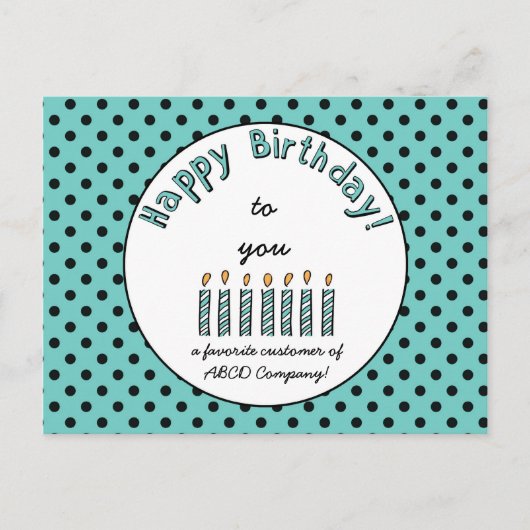 Business Happy Birthday Coupon Briefkaart (Voorkant)