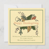 Business Happy Thanksgiving Grateful Feestdagenkaart (Voorkant)