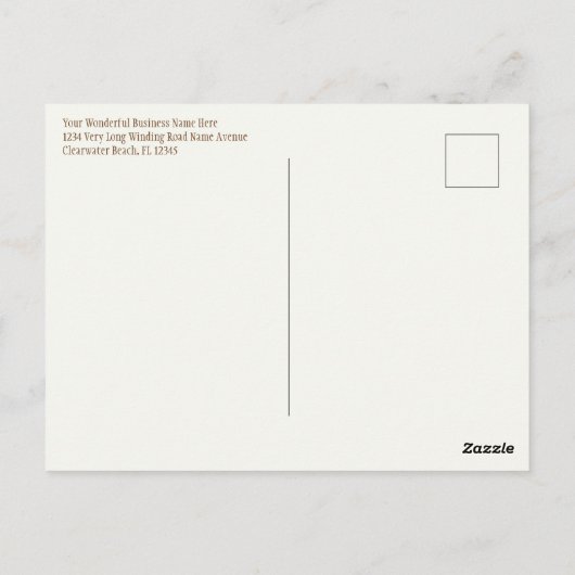 Business Herfst Back Time Change Herinder Briefkaa Briefkaart (Achterkant)