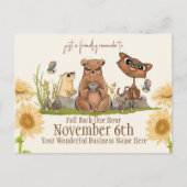 Business Herfst Back Time Change Herinder Briefkaa Briefkaart (Voorkant)