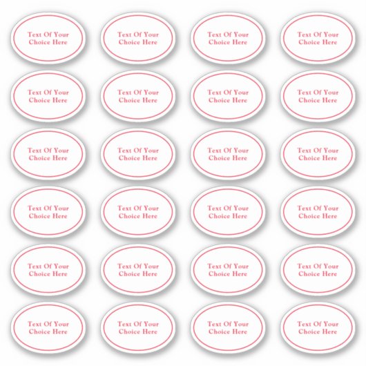 Business | Hobby | Craft Ovale labels Jouw tekst (Voorkant)