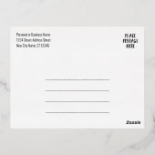 Business Holiday Cheer Party - moderne sneeuwvlok Folie Uitnodiging Briefkaart (Achterkant)