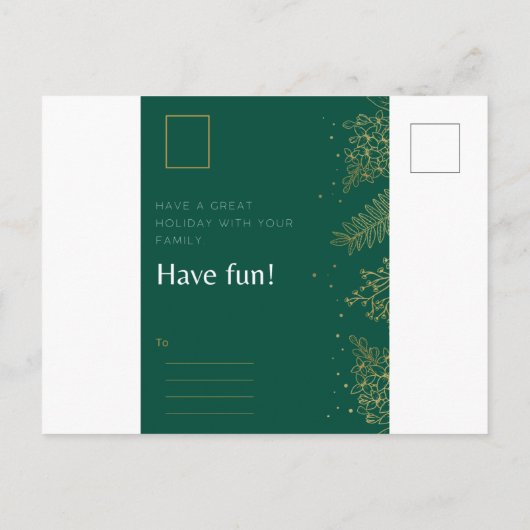 Business Holiday Kerstmis Briefkaart (Achterkant)