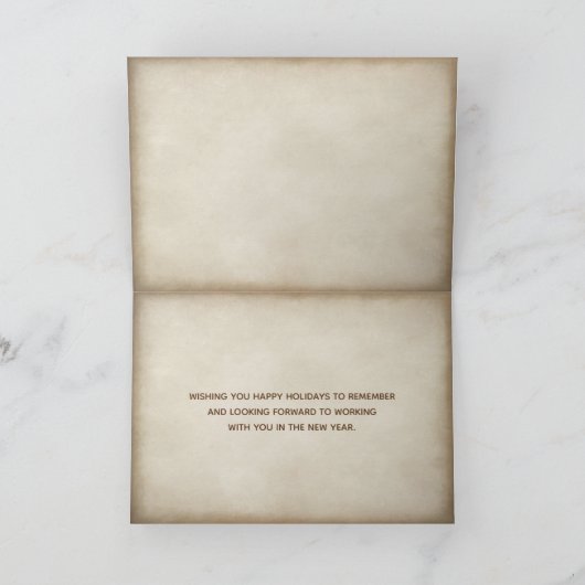 Business Holiday Kerstmis Feestdagen Kaart (Binnen)