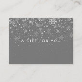 Business Holiday Snowflakes Cadeaubon Kortingskaartje (Voorkant)