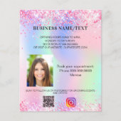 Business holographic qr code instagram flyer (Voorkant)