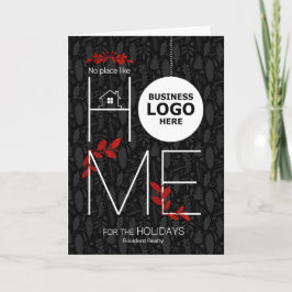 Business Home for the Holidays Company Logo Feestdagen Kaart