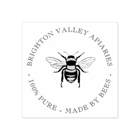Business Honey Bee Personalized Rubberstempel (Afrduk)