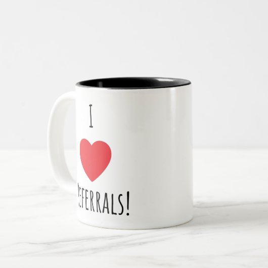 Business I Heart Referals Coffee Tea Mok (Voorkant links)