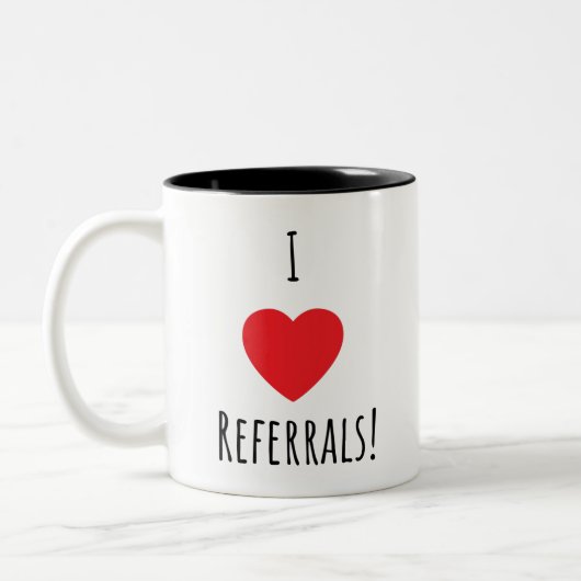 Business I Heart Referals Coffee Tea Mok (Links)