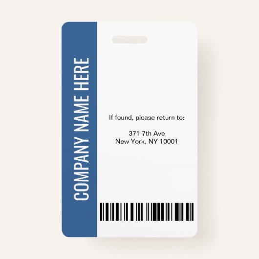 Business ID-badge met Logo en foto Badge (Achterkant)