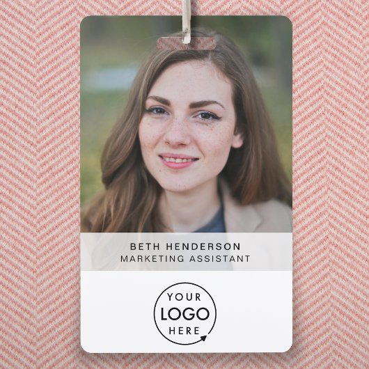 Business ID Card | Modern Large Photo Employee Badge
