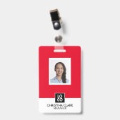 Business ID Employee Photo Name Badge Custom (Voorkant met clip)