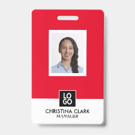 Business ID Employee Photo Name Badge Custom