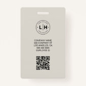 Business ID Kaart Moderne Logo Foto personeel Badge (Achterkant)