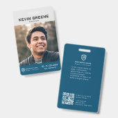 Business ID Logo | Foto personeelsbadge Badge (Voor- en achterkant)