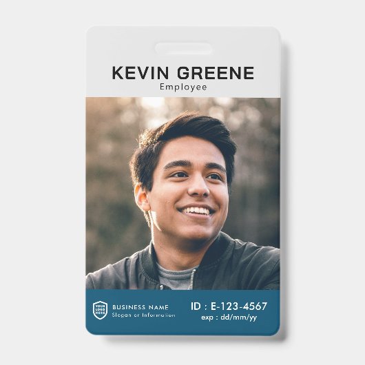 Business ID Logo | Foto personeelsbadge Badge (Voorkant)