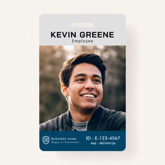 Business ID Logo | Foto personeelsbadge Badge (Voorkant)