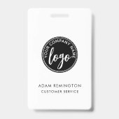 Business ID Logo Modern Aangepast personeel Badge (Achterkant)