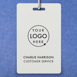 Business ID Logo | Modern grijs personeel Badge