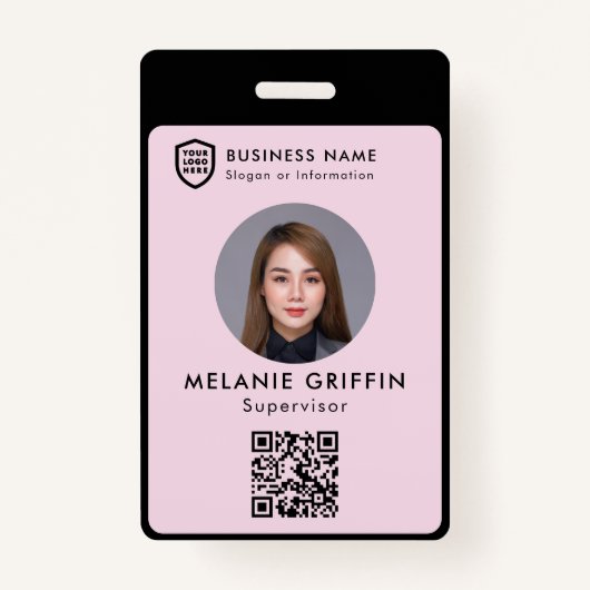 Business ID Logo | Moderne medewerkers op maat Badge (Voorkant)