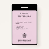 Business ID Logo | Moderne medewerkers op maat Badge (Achterkant)