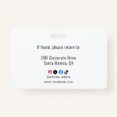 Business ID Logo | Moderne medewerkers op maat Badge (Achterkant)