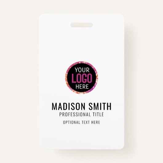 Business ID Logo | Moderne medewerkers op maat Badge (Voorkant)