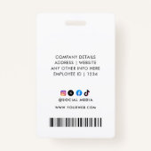 Business ID Logo | Moderne medewerkers op maat Badge (Achterkant)