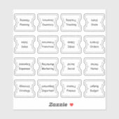 Business Index Tabs Binder Dividers Functional Sticker (Vel)