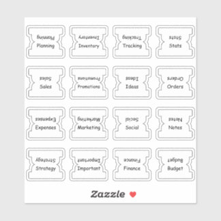 Business Index Tabs Binder Dividers Functional Sticker