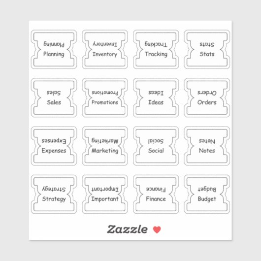 Business Index Tabs Binder Dividers Functional Sticker (Vel)