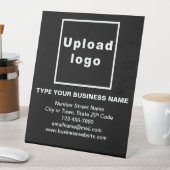 Business Information Black Pedestal Sign Reclamebord Met Voetstuk (Insitu)