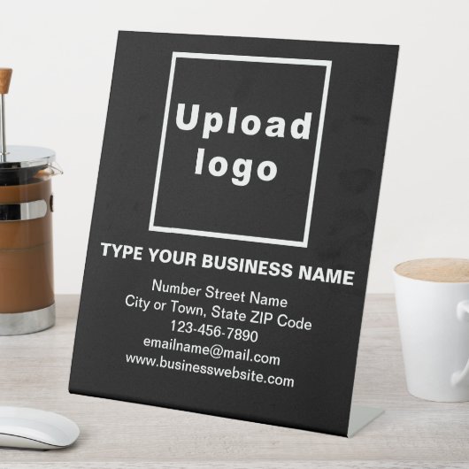 Business Information Black Pedestal Sign Reclamebord Met Voetstuk (Insitu)