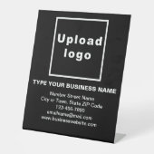 Business Information Black Pedestal Sign Reclamebord Met Voetstuk (Voorkant)
