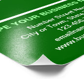 Business Information Green Background Photo Print Foto Afdruk (Hoek)