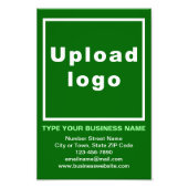 Business Information Green Background Photo Print Foto Afdruk (Voorkant)
