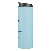 Business Information Light Blue Thermal Tumbler Thermosbeker (Geroteerd rechts)