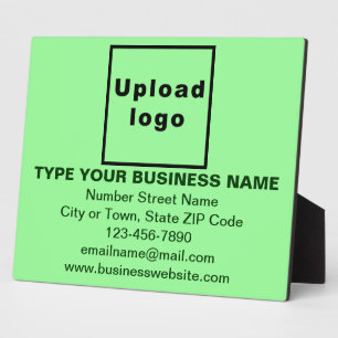 Business Information Light Green Rectangle Plaque Fotoplaat