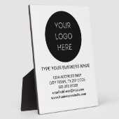 Business Information Logo white-minimalistisch mod Fotoplaat (Zijkant)