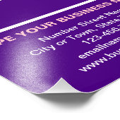 Business Information Paars Background Photo Print Foto Afdruk (Hoek)