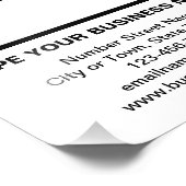 Business Information White Background Photo Print Foto Afdruk (Hoek)