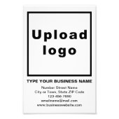 Business Information White Background Photo Print Foto Afdruk (Voorkant)