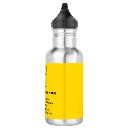 Business Information Yellow Label Waterfles (Rechts)
