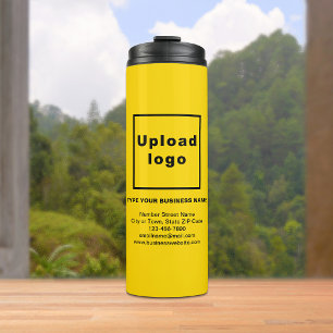 Business Information Yellow Thermal Tumbler Thermosbeker