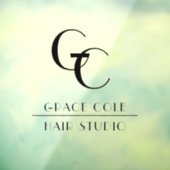 Business Initiaal Elegant Chic Hair Studio Raamsticker (Vel 3)